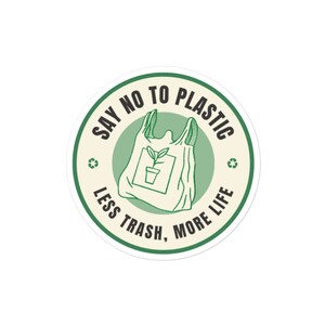 4″ Say No to Plastic, Less Trash, More Life! Journal Scrapbook Heavy ...