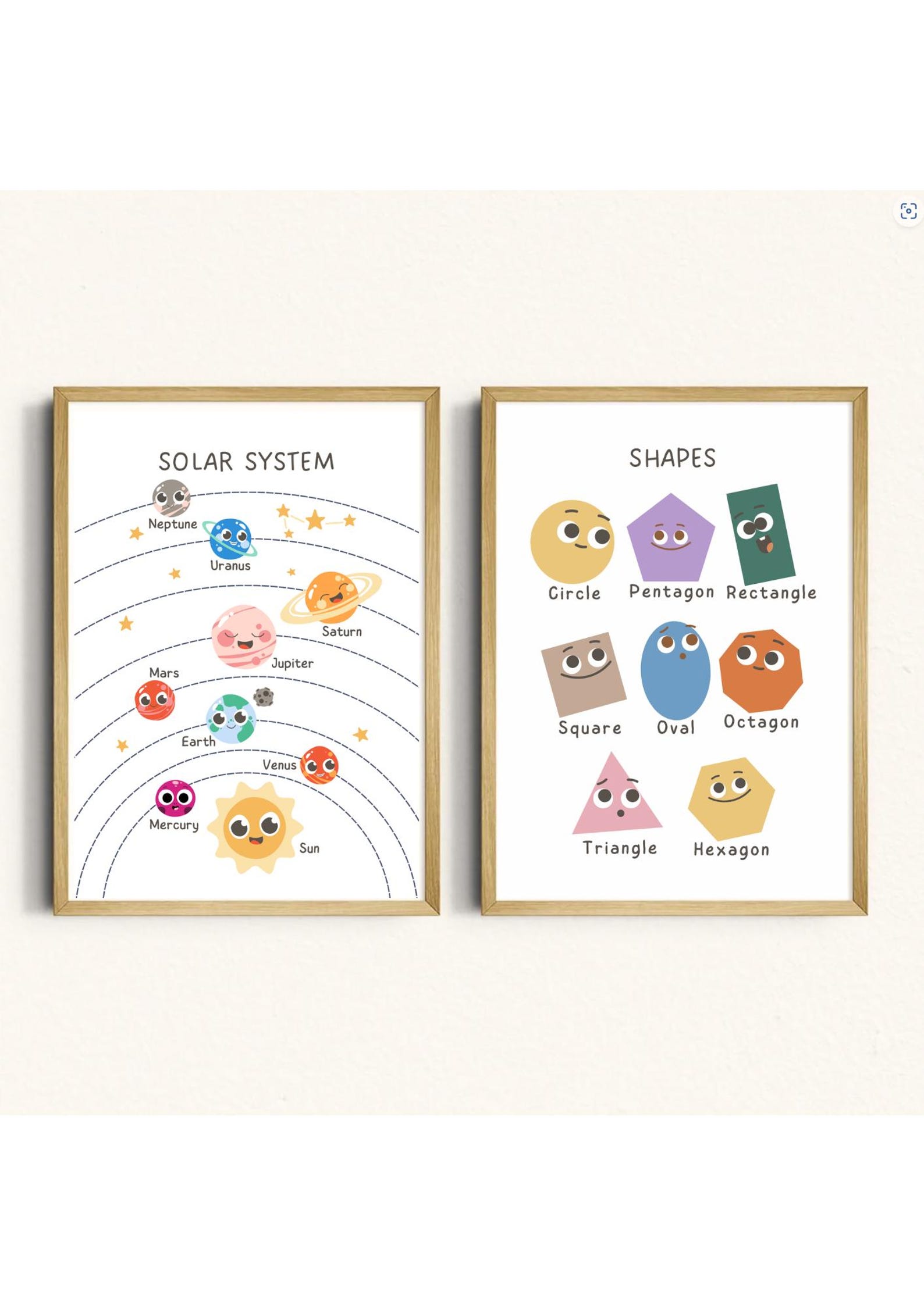 12 Educational Posters Set, Homeschool Prints, Montessori Classroom ...