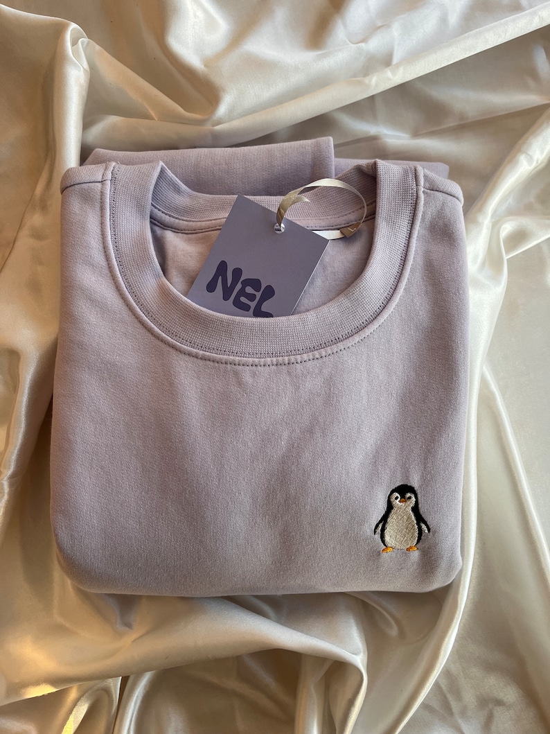 Pinguin Sweatshirt Hochwertiges faires unisex Sweatshirt aus Baumwolle und recyceltem Polyester Bild 4