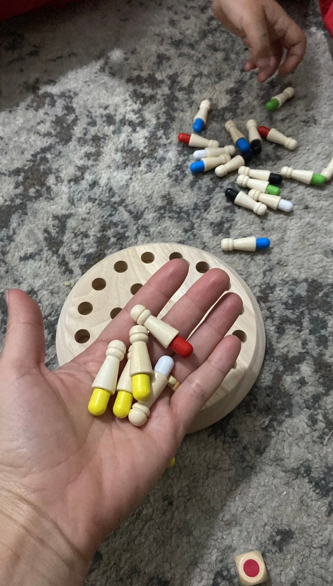 Interactive Wooden Memory Match Stick Chess Color Game Board Etsy