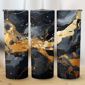 Marble Effect Glitter 20oz Skinny Tumbler Sublimation Design, Straight & Tapered Wrap, Tumbler Wrap, Tumbler Png, Instant Download