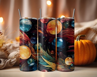 Gobelet d'Halloween orbes mystiques : 20 oz, mince, sans couture (téléchargement numérique PNG)
