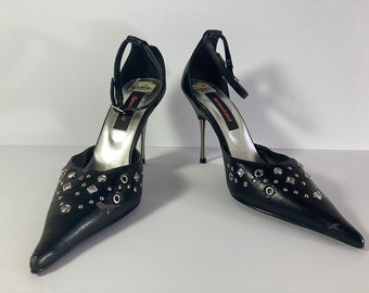 NietenPumps Sling _ Graceland Vintage Heel spitz