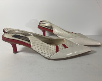 Slings flach weiß_ Graceland Vintage Pumps