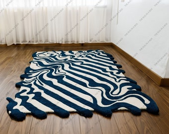 Melting Hand tufted wool area rug for home decorative, living room, guest room..6X9, 8X10 Ready to ship,Home Decor