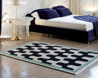 Tappeto trapuntato a mano di design irregolare multicolore astratto moderno premium per soggiorno Tappeto fatto a mano Tappeto in lana pregiata personalizzato