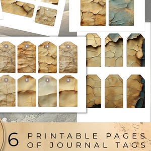 Basic Essentials Journal Ephemera, Printable Tags, Digital Download, Vintage Neutral Junk Journal Supplies