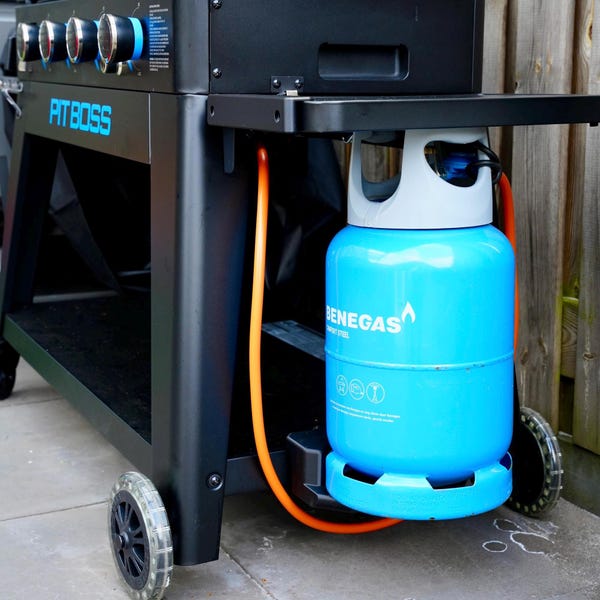 Propangasflaschenhalter für PIT BOSS-Grillplatten (europäische Modelle) – Sichere und stabile Installation