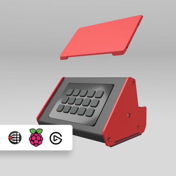 3D Print files | StreamDeck MK2 and Raspberry Pi Enclosure v1 + v2 | Multimedia controller