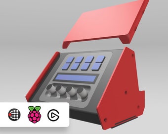 3D Print files | StreamDeck Plus and Raspberry Pi Enclosure v1 + v2 | Multimedia controller