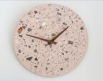 Lastryko Wall Clocks | Terrazzo Wall Clocks |  Wooden Hand | Interior Design | Handmade