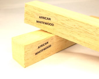 Exotic Woodturning Pen Blanks - AFRICAN WHITEW00D - CH00SE Y0UR PACK SIZE