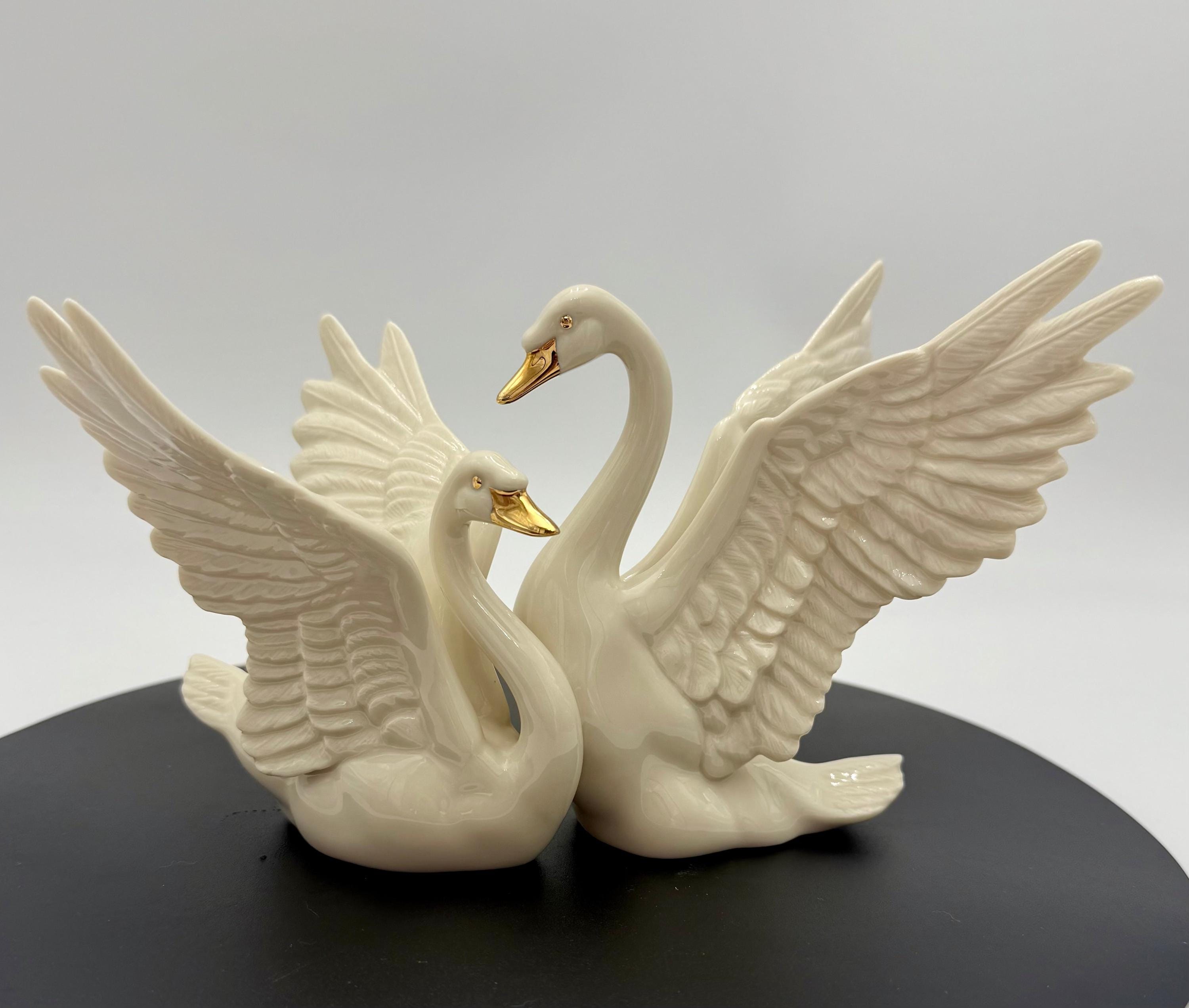 レノックス Lenox スワン  24K VINTAGE LENOX SWAN BOWL WHITE 4.75