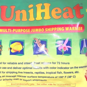 Additional Heat Pack for Plant Shipping : UniHeat Warm Packs for Tropical and Rooted Cuttings (72 Hours, Self-Heating, Cold Weather Transit)