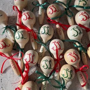 Personalised Maracas Rattles | Hand Lettered Wedding Favours | Custom ...