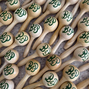 Personalised Maracas Rattles | Hand Lettered Wedding Favours | Custom ...