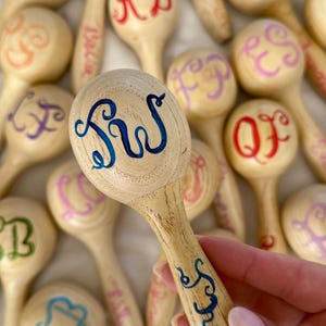 Personalised Maracas Rattles | Hand Lettered Wedding Favours | Custom ...