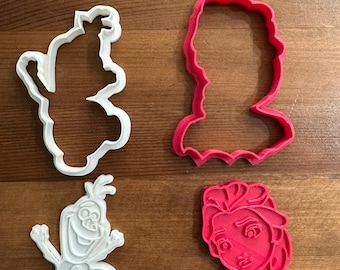 Frozen Olaf and Elsa Cookie Cutter Set - Create Magical Treats (STL)