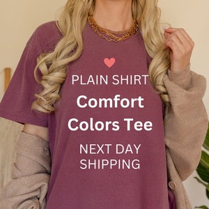Comfort Colors® Shirt C1717 Blank Plain T-Shirt Comfort Colors® Blank Tees 1717 Comfort Colors® Bulk Blank Shirts ComfortColor Plain Top