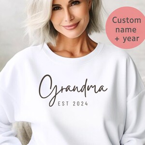 Personalized Grandma Sweatshirt Mama Nana Gift Mothers Day Custom Shirt Custom Grand Children Name Mother Present New Mom Crewneck Sweater