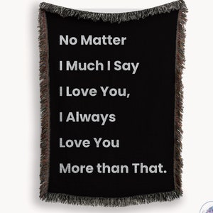 Custom Blanket Woven Throw Cotton Anniversary Gift Personalized Quote Blanket Girlfriend Gift Boyfriend 2 Anniversary Love Blanket for Wife