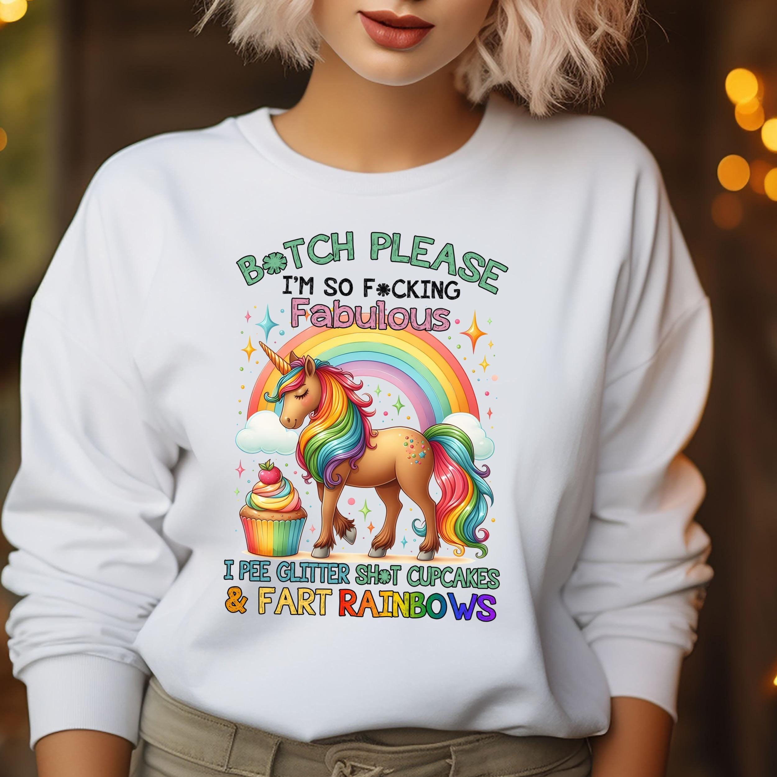 Einhorn Sweatshirt I pinkeln Glitter Geschenk für Wein Mädchen T-Shirt  Niedlicher Einhorn Regenbogen Furz sarkastischer Humor T-Shirt Bunte  Cupcakes Shirt Weirdcore - Etsy Österreich, image size:2500x2500