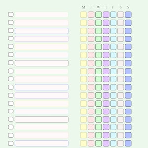 Kid&#39;s Chore and Behavior Chart digital, Digital FIle PDF, printable