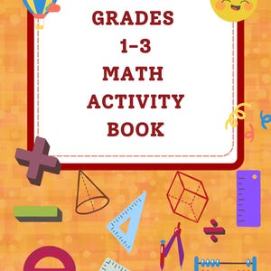 Grade 1 to 3 Math Activity Workbook, Digital File PDF, Printable, Math ...