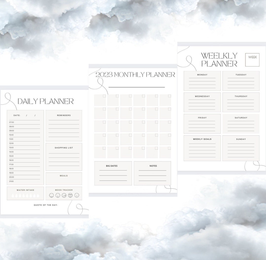 Daily-weekly-monthly Planner - Etsy