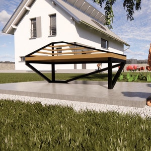 Entryway Bench Plans PDF, Step-by-Step DIY Build Guide, 3D Architectural Rendering, Realistic Visualization Rendering, Craftsman Design