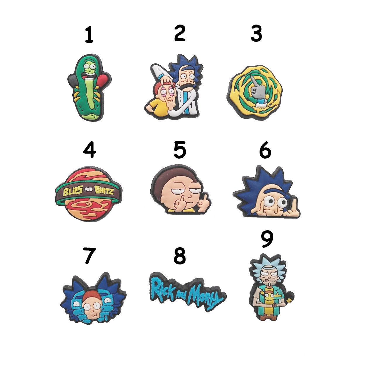 Rick and Morty Jibbitz Etsy UK