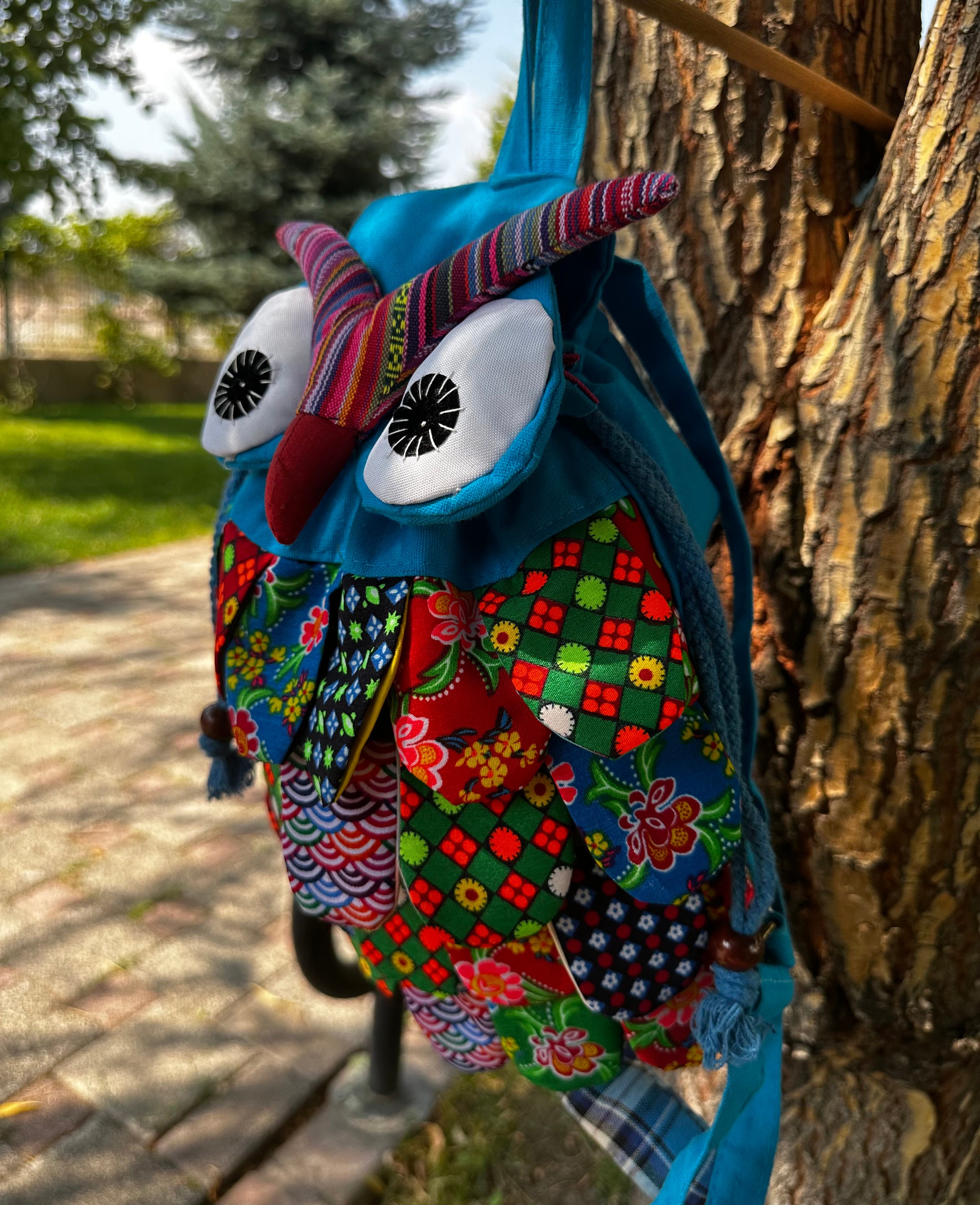 Owl with Pom Silicone Charm Hand Sanitizer Bag 