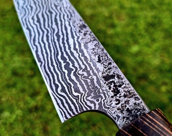 Chef's knife, Santoku, Gyuto, chef's knife, hand forged, damask knife