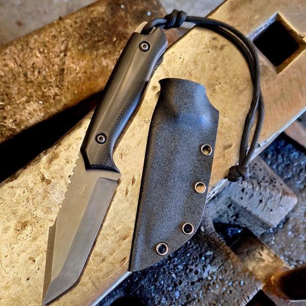 Outdoor knife "Tactical" Tanto-Harpoon. Outdoor knife, camping knife, EDC gear.