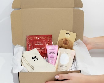 Mothers Day Self Care Gift Box with Bath Salts & Plush Charm