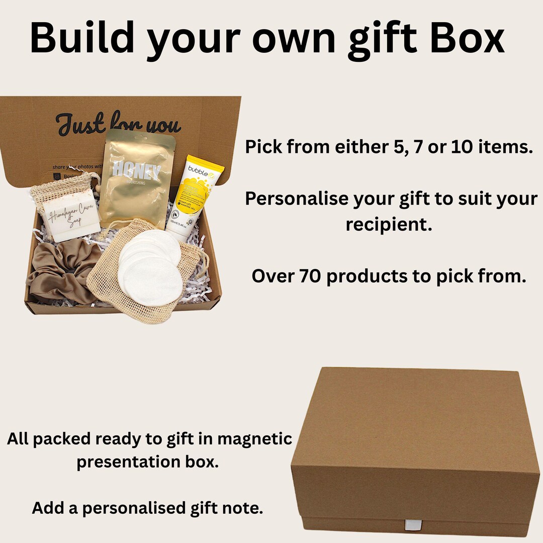 Pamper Hamper Build Your Own Gift Set | 7 Item Self Care Treats for Her ...