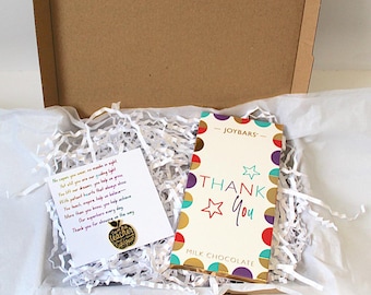 Teacher Appreciation Gift Box with Apple Pin & Chocolate