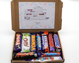 Chocolate Hamper, 16th Birthday Gift, Letterbox Gift, Poem, Chocolate assortment box, Chocolate poem