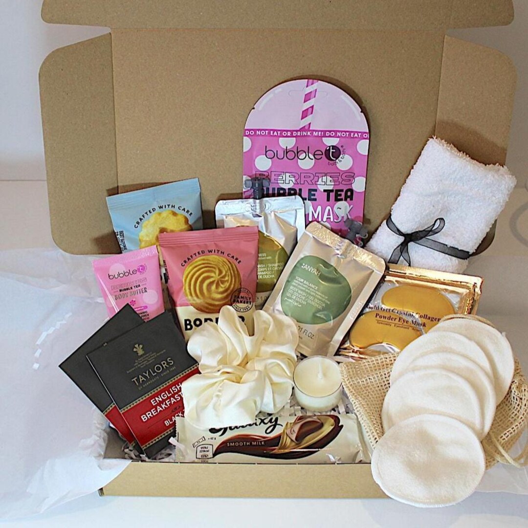 Self Care Letterbox Gift Box With Pamper Treats & Chocolate - Etsy UK