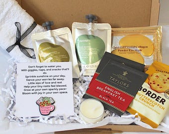 Wellbeing Letterbox Gift with Self Care Treats & Enamel Pin