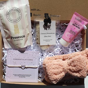 Cadeau de félicitations pour elle, coffret cadeau spa, nouvel emploi, résultats d'examens, coffret cadeau diplôme, panier de félicitations, cadeau bravo