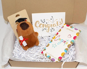 2026 Graduation Plush Capybara Gift | Congratulations Chocolate Box