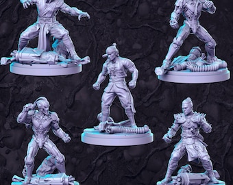 Paquete imprimible en 3D de Death Match de Mortal Kombat: Cyrax, Liu Kang, Reiko, Reptile y Sektor STL