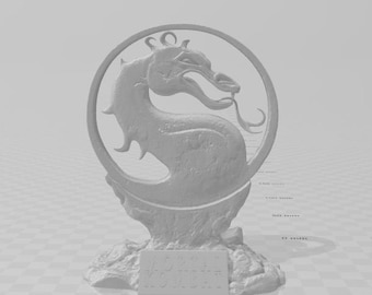 Mortal Kombat 1995 Movie Logo - 3D Printable STL File for DIY Printing