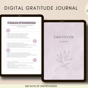 Digital Gratitude Journal | Daily Gratitude Journal | GoodNotes | Ipad | Noteshelf | Mindfulness Journal | Digital Journal | Self Care