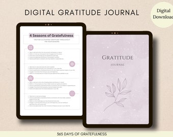 Digitaal dankbaarheidsdagboek | Dagelijks dankbaarheidsdagboek | Goede notities | iPad | Notitieplank | Mindfulnessdagboek | Digitaal tijdschrift | Zelfzorg