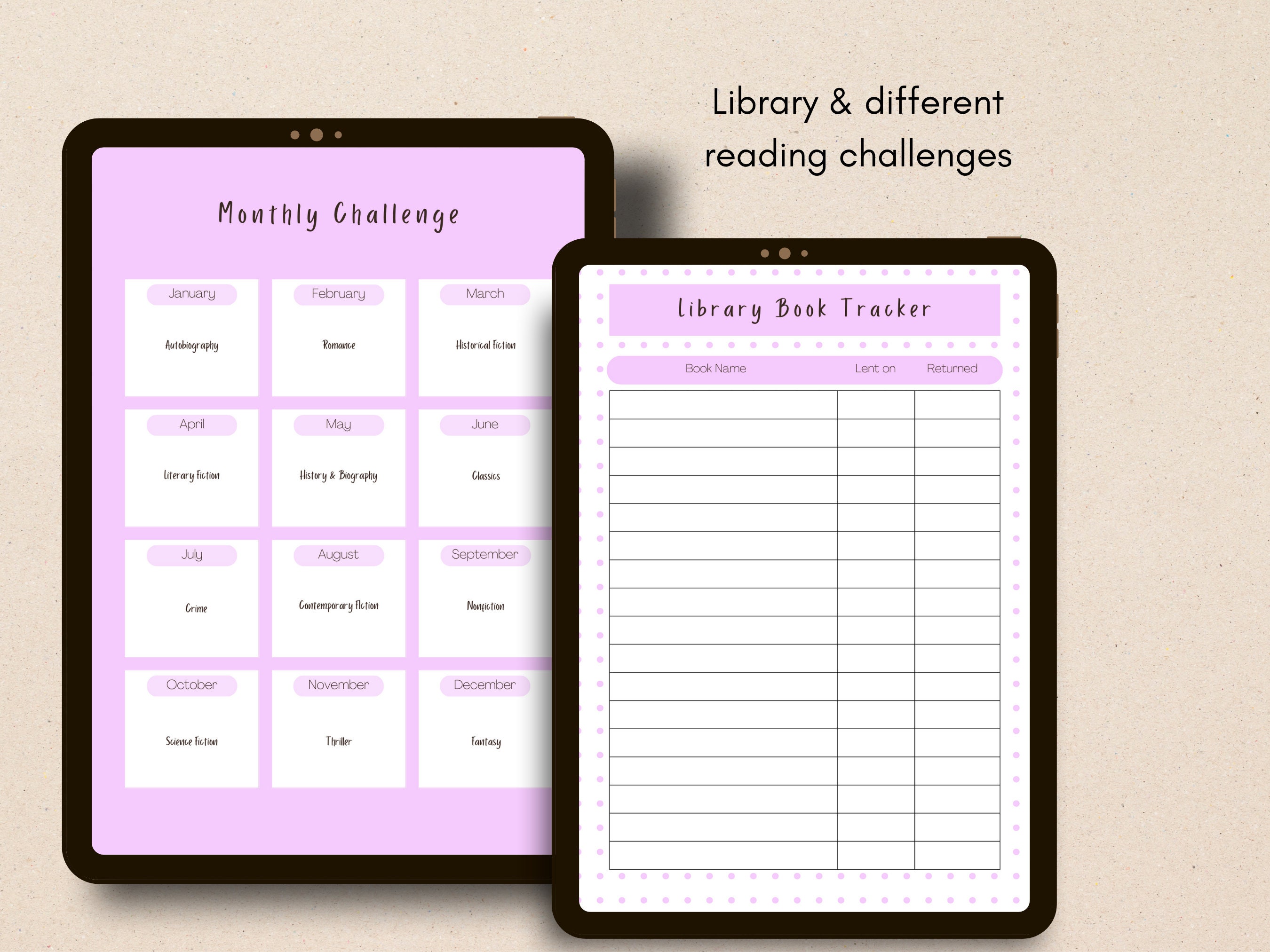 Digital Reading Planner | Journal | Goodnotes Planner | Reading Journal ...
