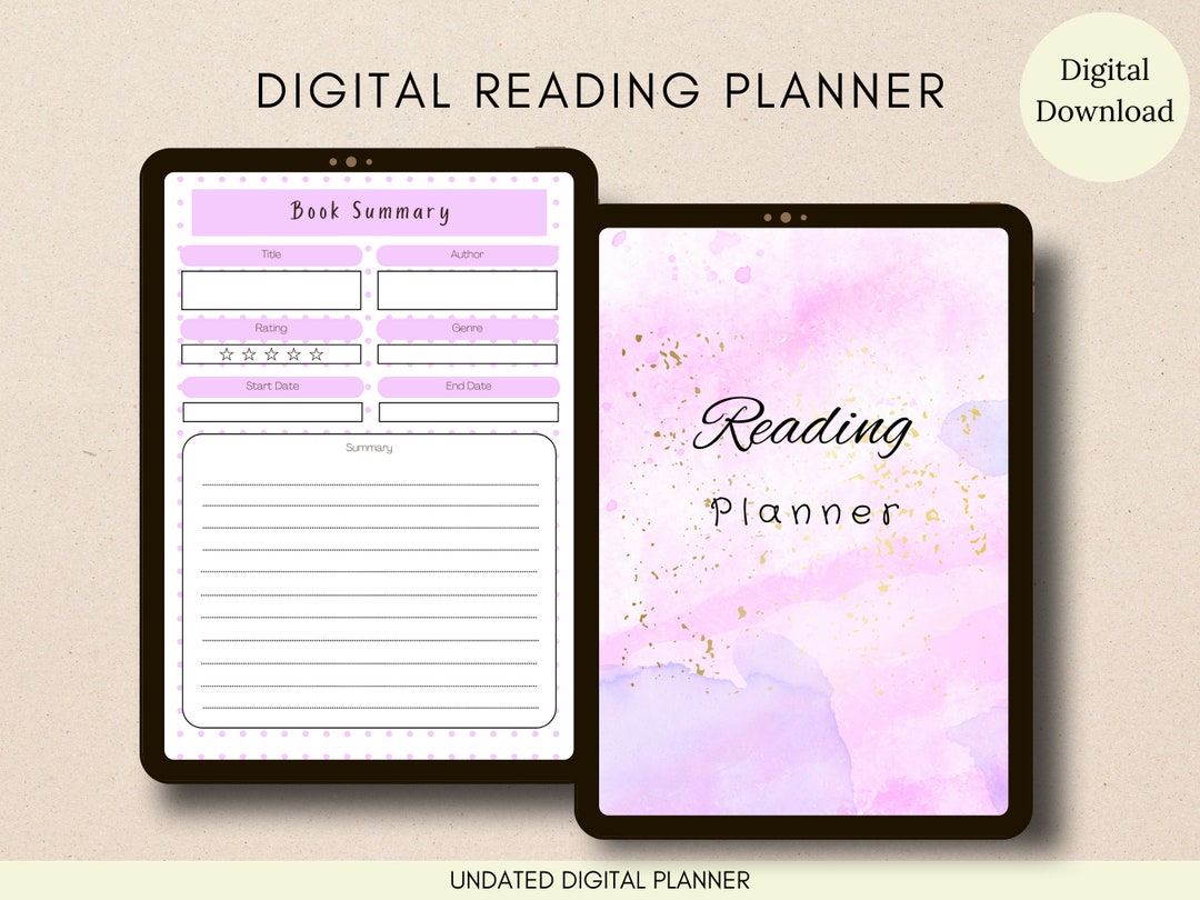 Digital Reading Planner | Journal | Goodnotes Planner | Reading Journal ...
