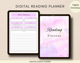 Digital Reading Planner | Journal | GoodNotes Planner | Reading Journal | Ipad | Noteshelf | Book Log | Book Review | Library | Book Tracker