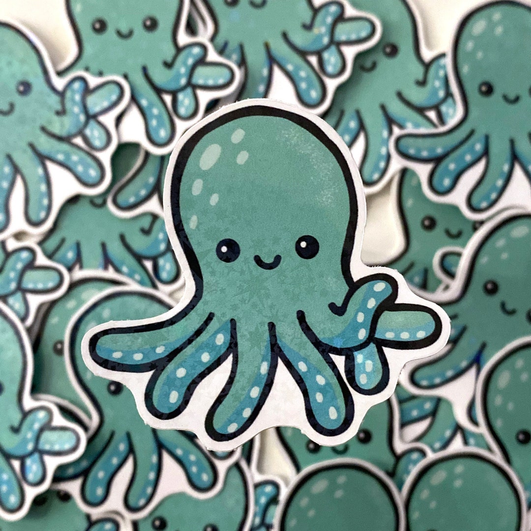 Sparkly Octopus Sticker Single Sticker, Multiples Available, Same ...